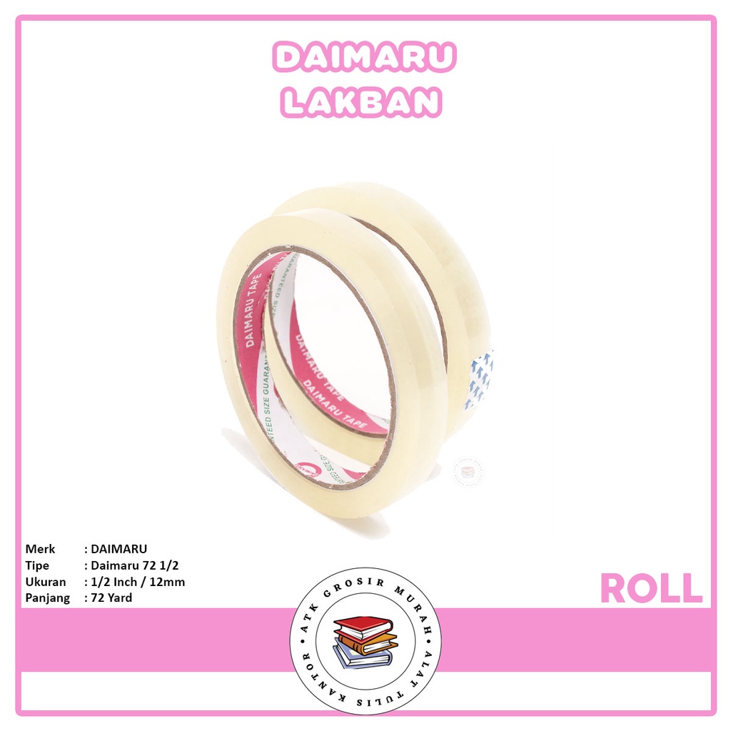 

DAIMARU - Varian Selotip 1/2" x 72 Yard - Roll