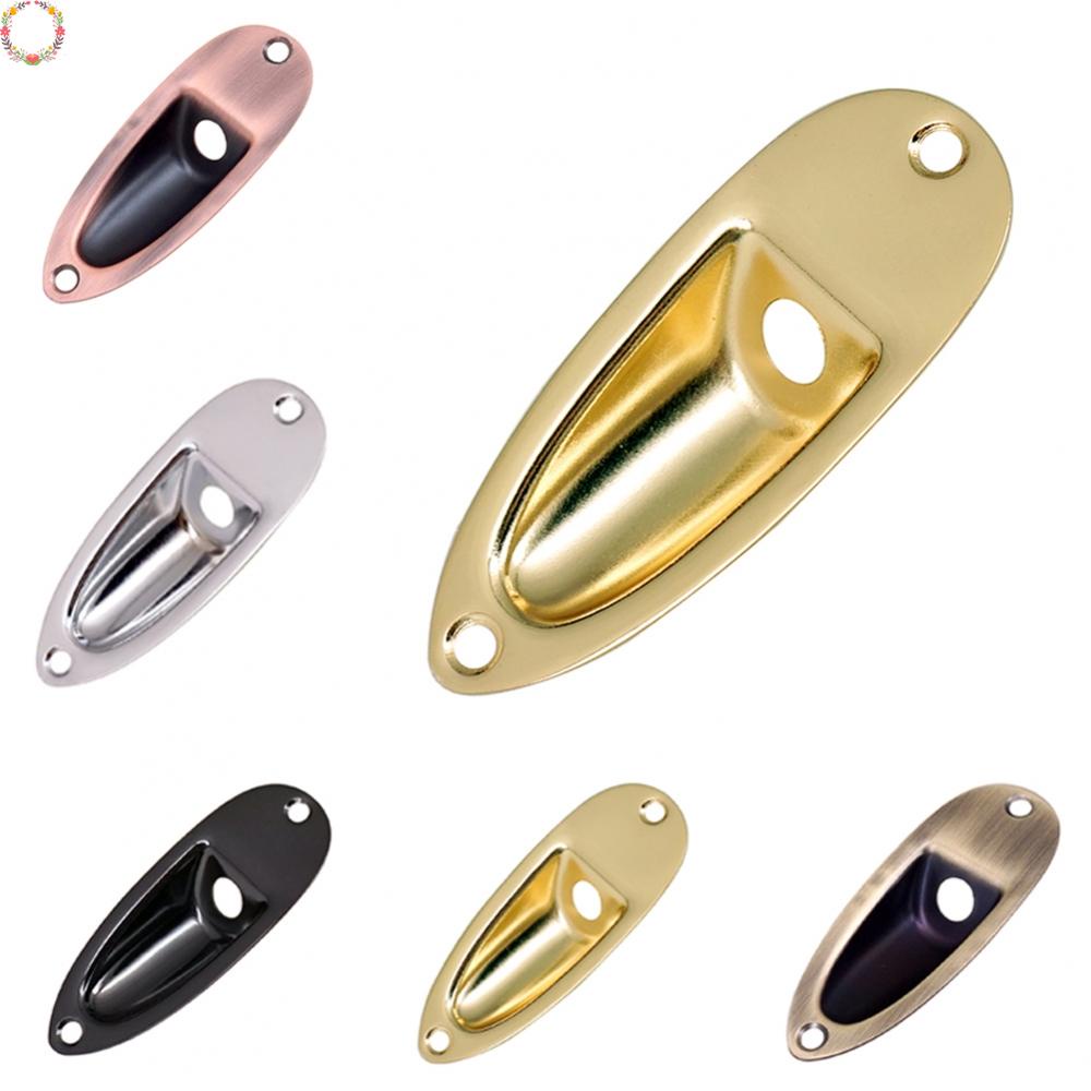 1pcs Untuk Strat Style E-Guitar Jack Plate Plat Jack Input Gitar 81.5*32*13mm