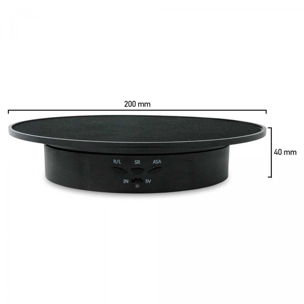 Alas Putar Fotografi Video Etalase Suede Rotating 360 Turntable 20cm