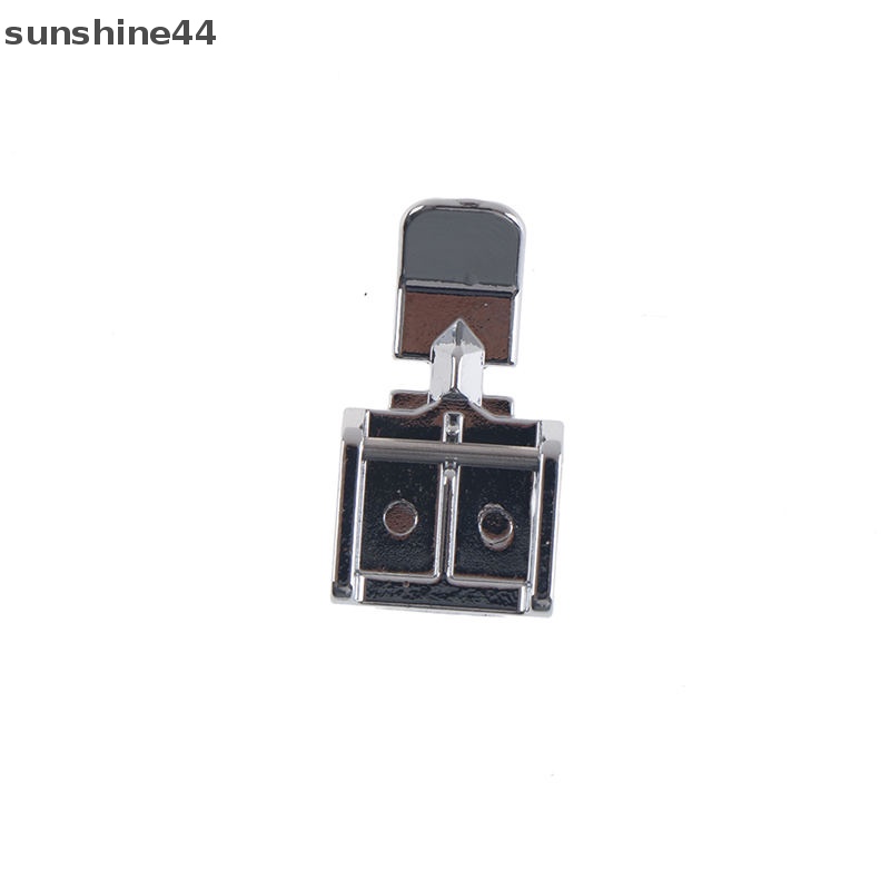 Sunshine 2sisi Metal Zipper Presser Foot Kaki Untuk Aksesori Jahit Mesin Jahit Snap-on ID