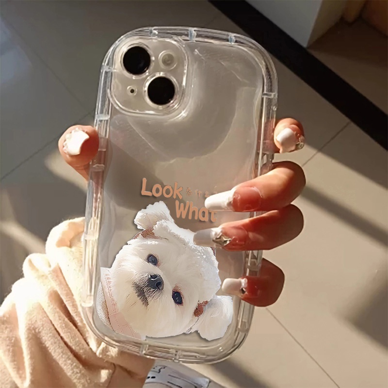 Casing Transparan Kompatibel Untuk IPhone Casing14 13 12 11 Pro Max XS X Xr8 +7Plus Lembut Anjing Lucu Silikon Shockproof Phone Cover Cell Precticer