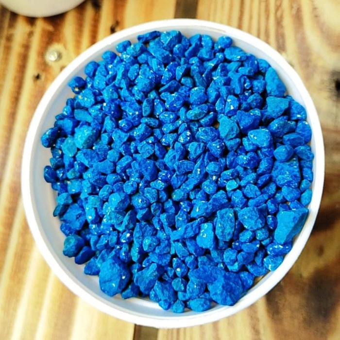 kerikil hias warna biru, isi 200 gram, pot 10, pot kaktus