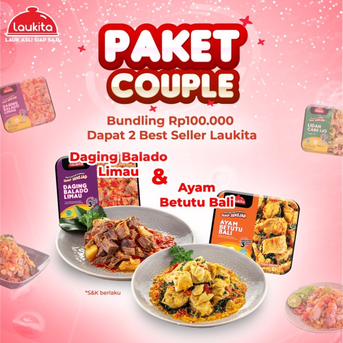 

Makanan | Paket Couple Laukita Daging Balado Limau & Ayam Betutu Bali