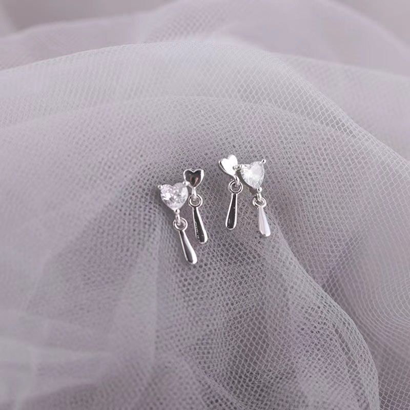 Anting Gantung sterling silver 925 Model Hati Kecil Lucu Untuk Wanita 2022