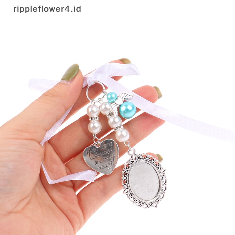 {rippleflower4.id} Buket Pernikahan Bingkai Foto Hati Untuk Pernikahan Memory Charm Bride Angel Pendant~