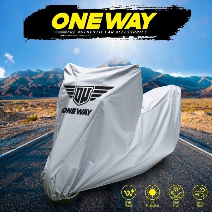 Cover Motor ONEWAY Silver Jupiter Mx King Anti Panas