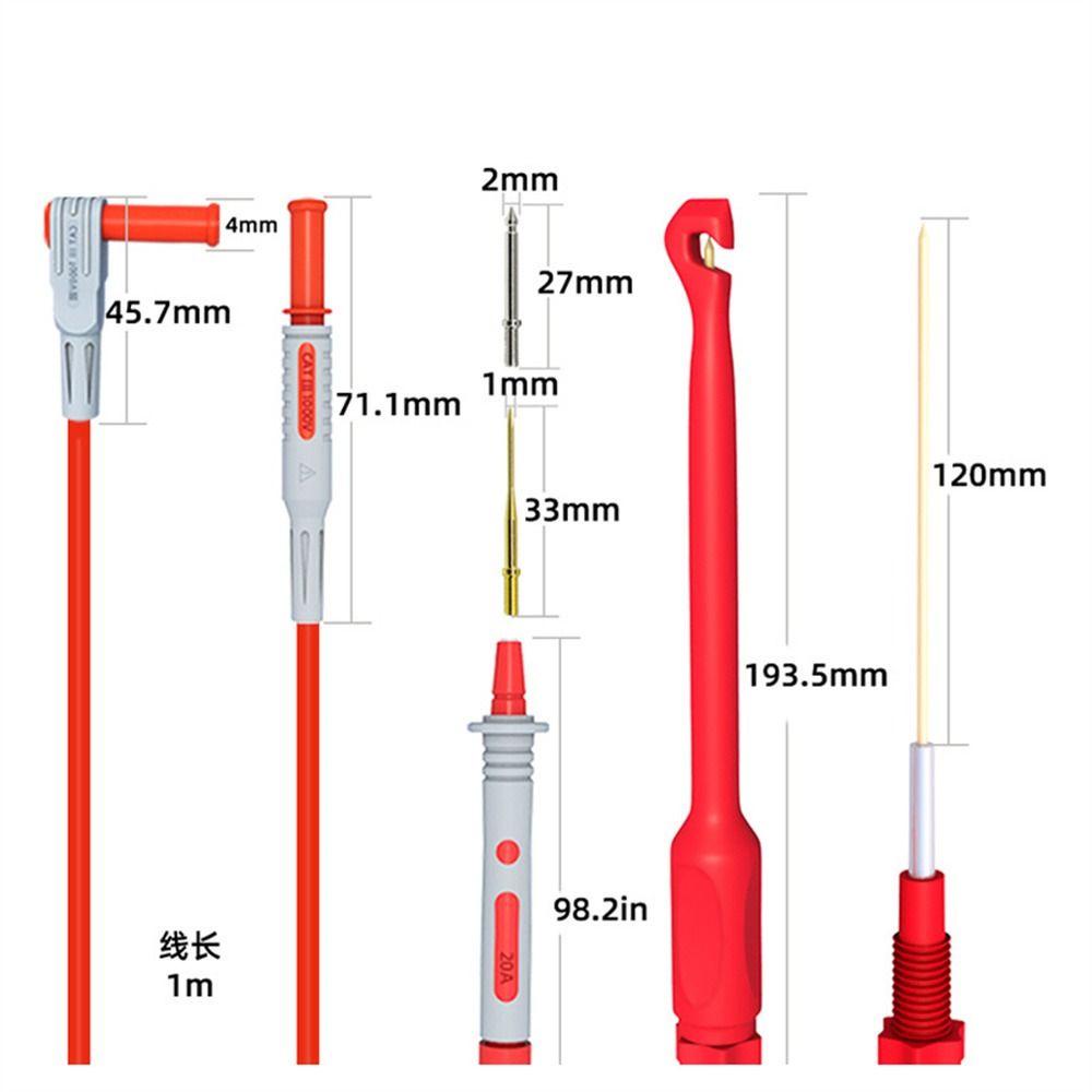 TOP Multimeter test leads Alat Ukur Listrik Kabel Tes test kit Listrik Piercing Tusukan Probe