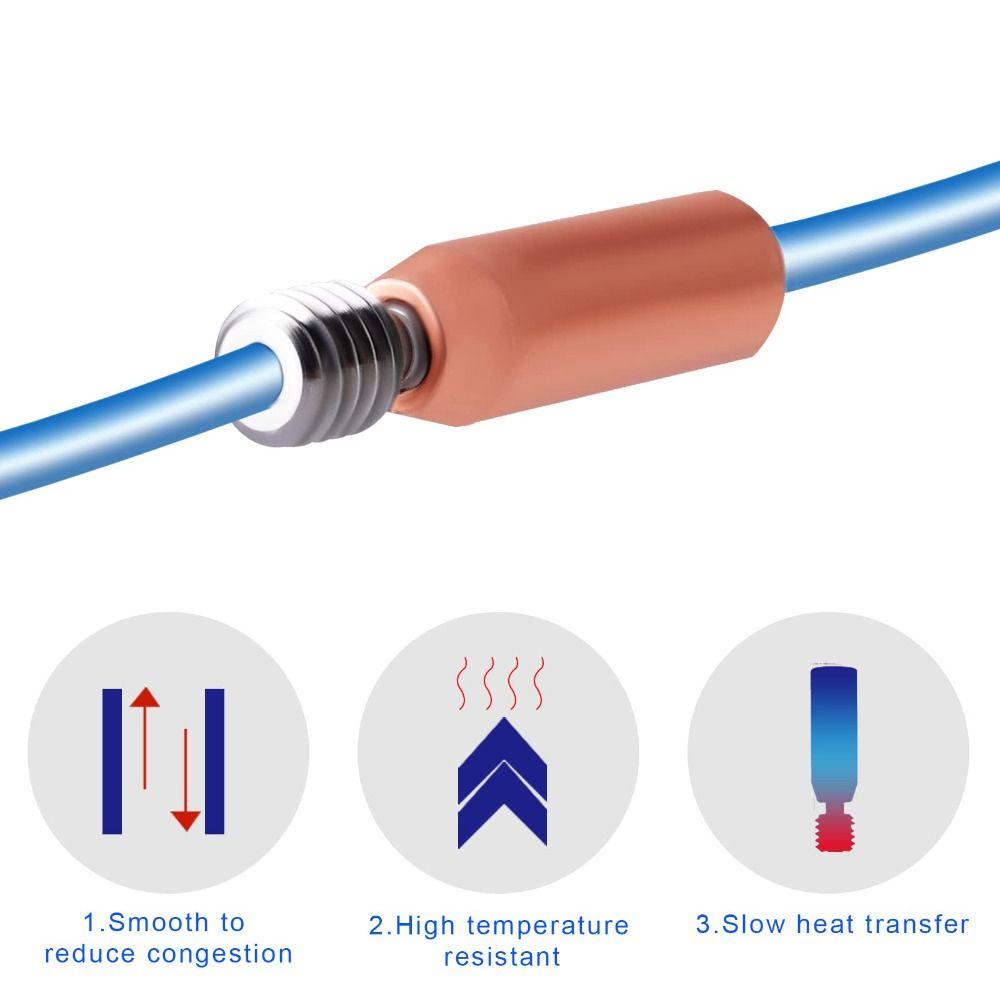 Populer 2pcs V6 Heatbreak Mudah Dilepas Tembaga Heatbreak Throa M6 Bimetal Heatbreak Untuk Ender3V2 Ender 3 Pro CR10