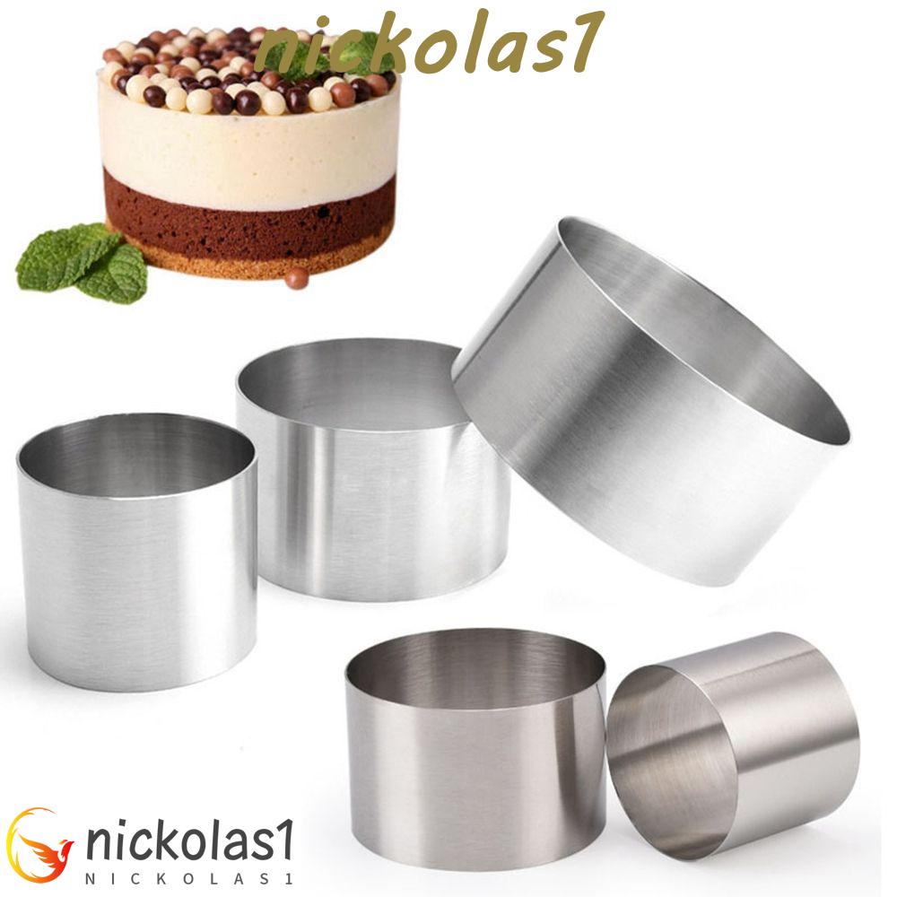 Nickolas1 Cetakan Ring Kue Bahan Stainless Steel5 /6 /8 /10CM Circle Cutter Pastry Mousse Kue Gadget Dapur