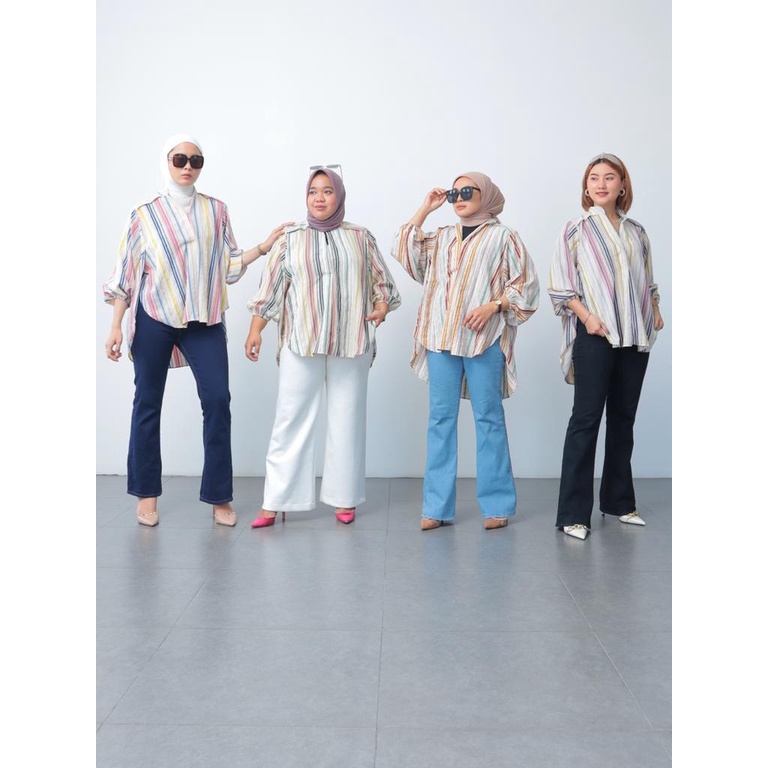 Blouse Candy Stripe Oversize - 2301.01.028