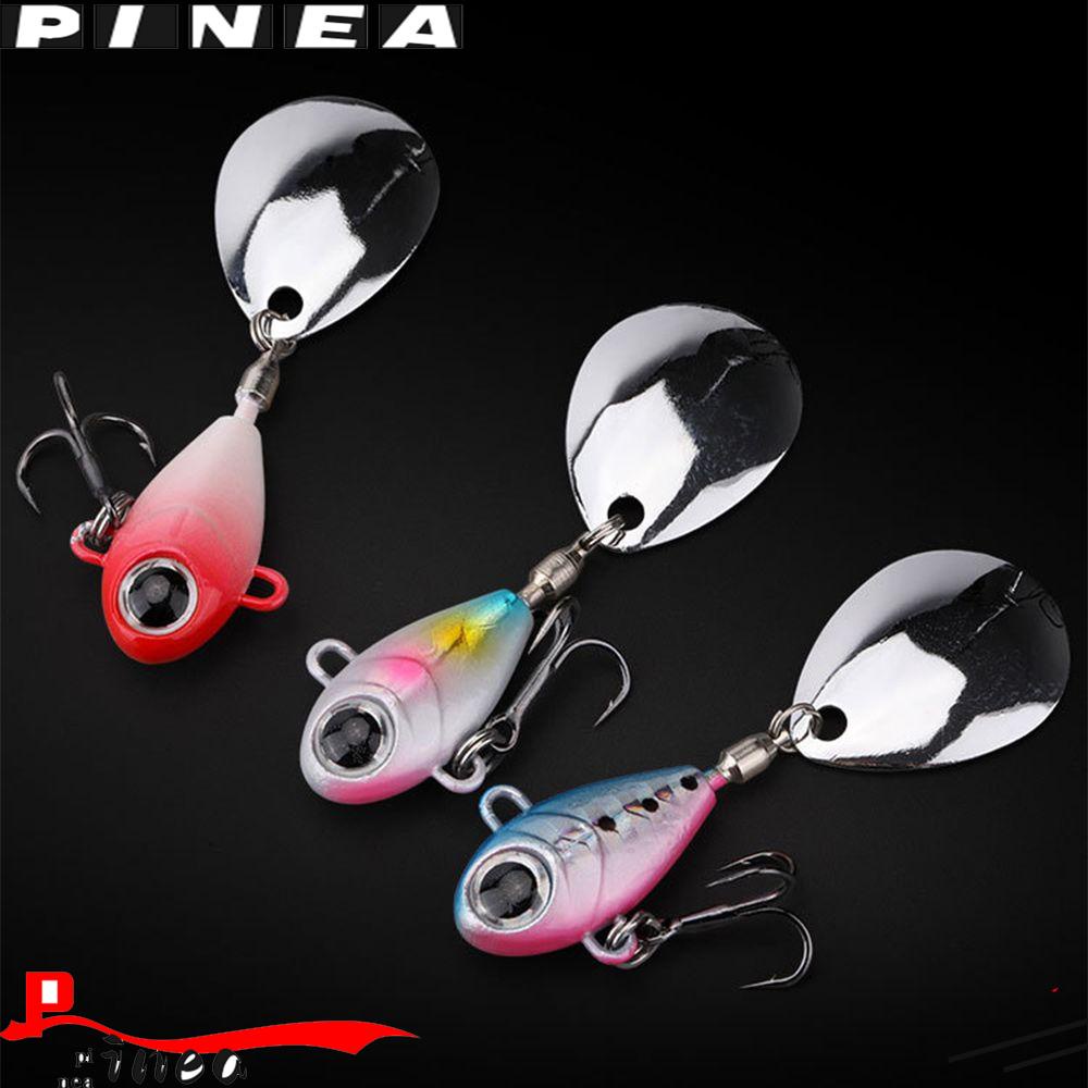 Umpan Pancing Logam Nanas Spinner Tackle Tenggelam Getar Putar Payet Treble Hook