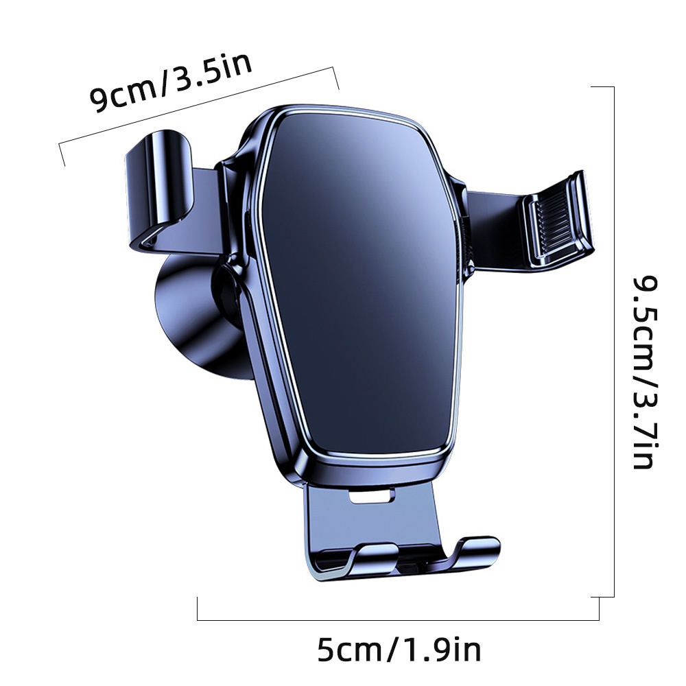 Gravity Self-Locking Phone Mount Stabil Dudukan Ponsel Mobil Lubang Angin Klip GPS Stand Bracket Universal Klip Outlet Udara Mobil Aksesoris Interior Mobil