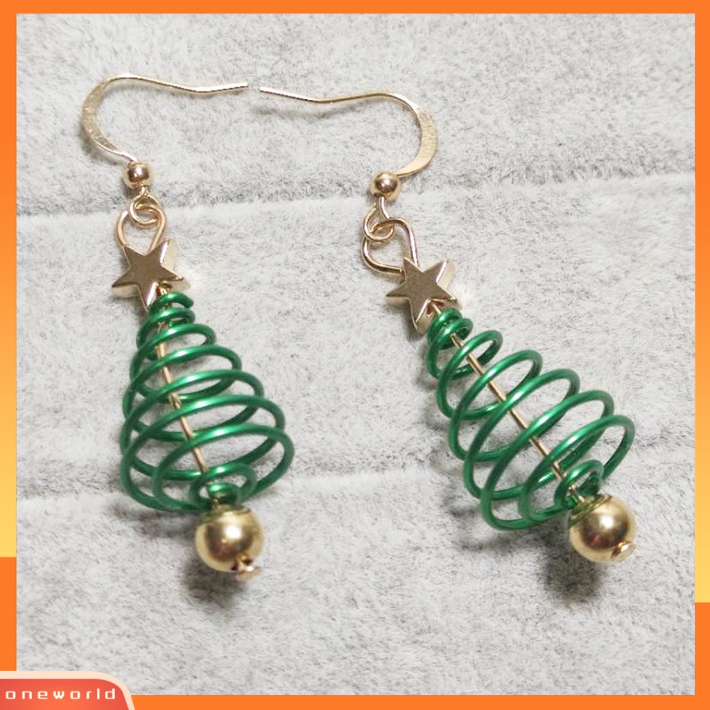 [WOD] 1pasang Anting Drop Motif Pohon Natal Anting Menjuntai Wanita Logam Nyaman Untuk Pernikahan