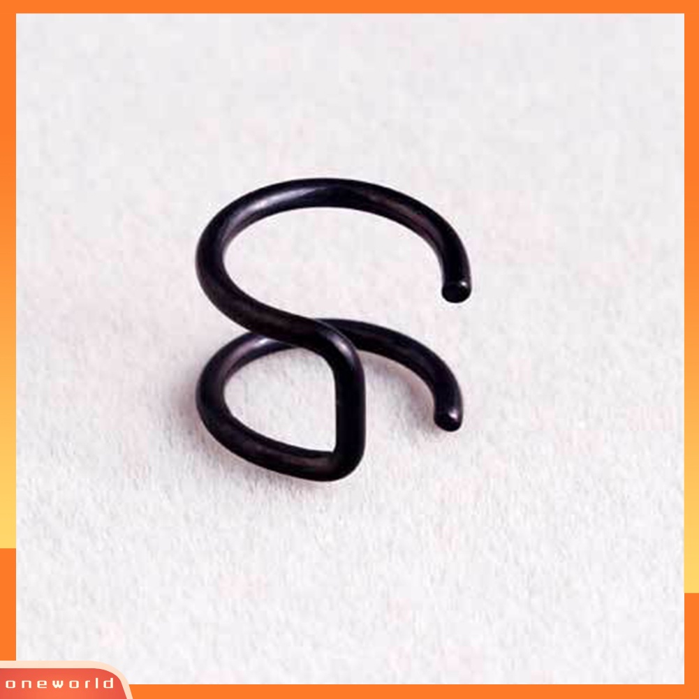 [WOD] 1pc Wanita Berlian Imitasi Hias Helix Tulang Rawan Telinga Manset Tanpa Tindik Klip On Earring