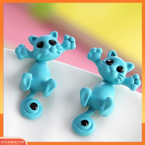 [WOD] Kreatif 3D Hewan Anting Kartun Kucing Kucing Indah Telinga Stud Earrings Perhiasan