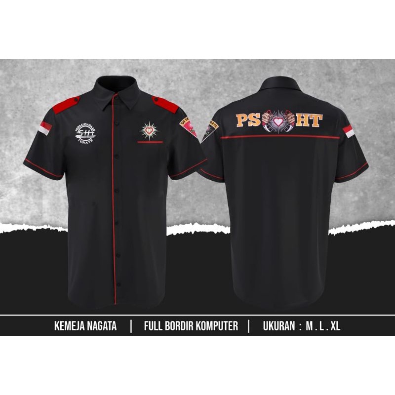 Kemeja PSHT Bordir | Kemeja Nagata | Kemeja Pencaksilat | Hem PSHT | Kemeja Pria Terbaru | Hem Murah