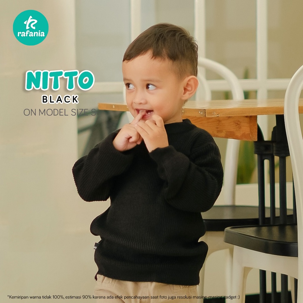 Rafania - Sweater Nitto Rajut Anak Cowok Lengan Panjang Bahan Lembut