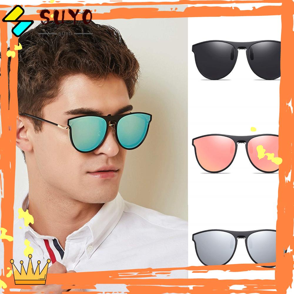 Suyo Clip-on Kacamata Hitam Sunglasses Perlindungan UV Anti Silau Flip Up