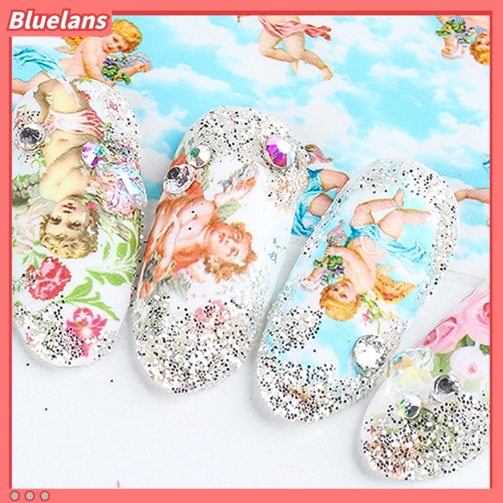 [BLM] 10pcs Stiker Kuku Motif Cupid Tahan Lama DIY Transfer Cupid Manicure Decor Untuk Wanita