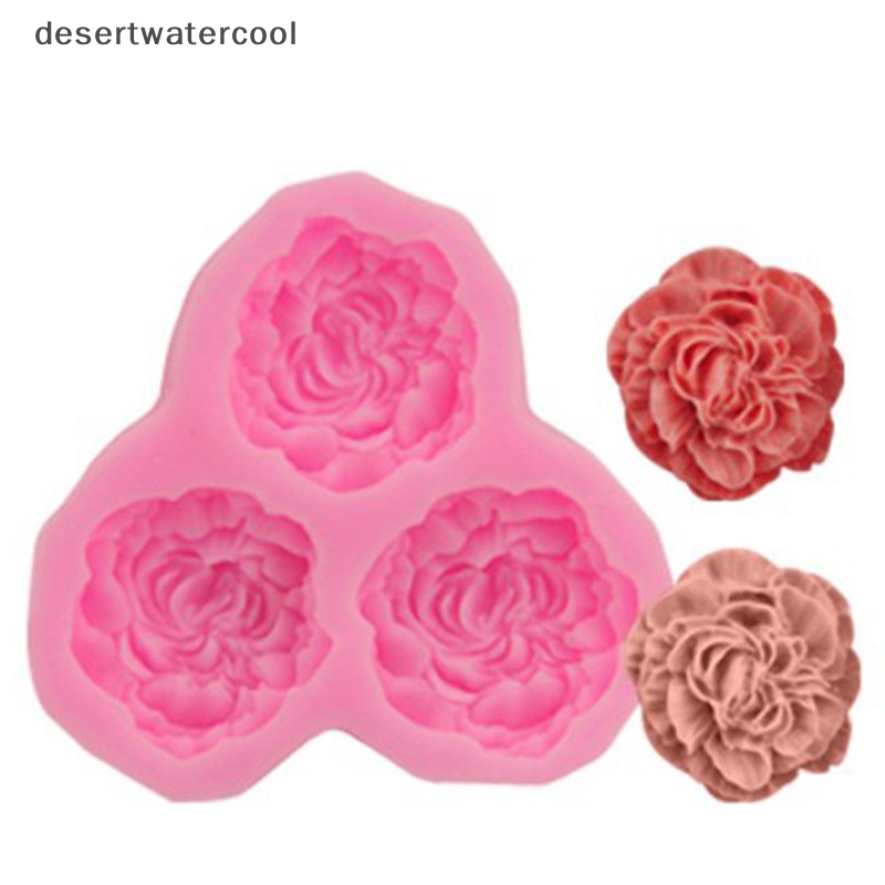 Deid Cetakan Silikon Bunga Peony Wedding Cupcake Topper Fondant Kue Decorag Alat Martijn