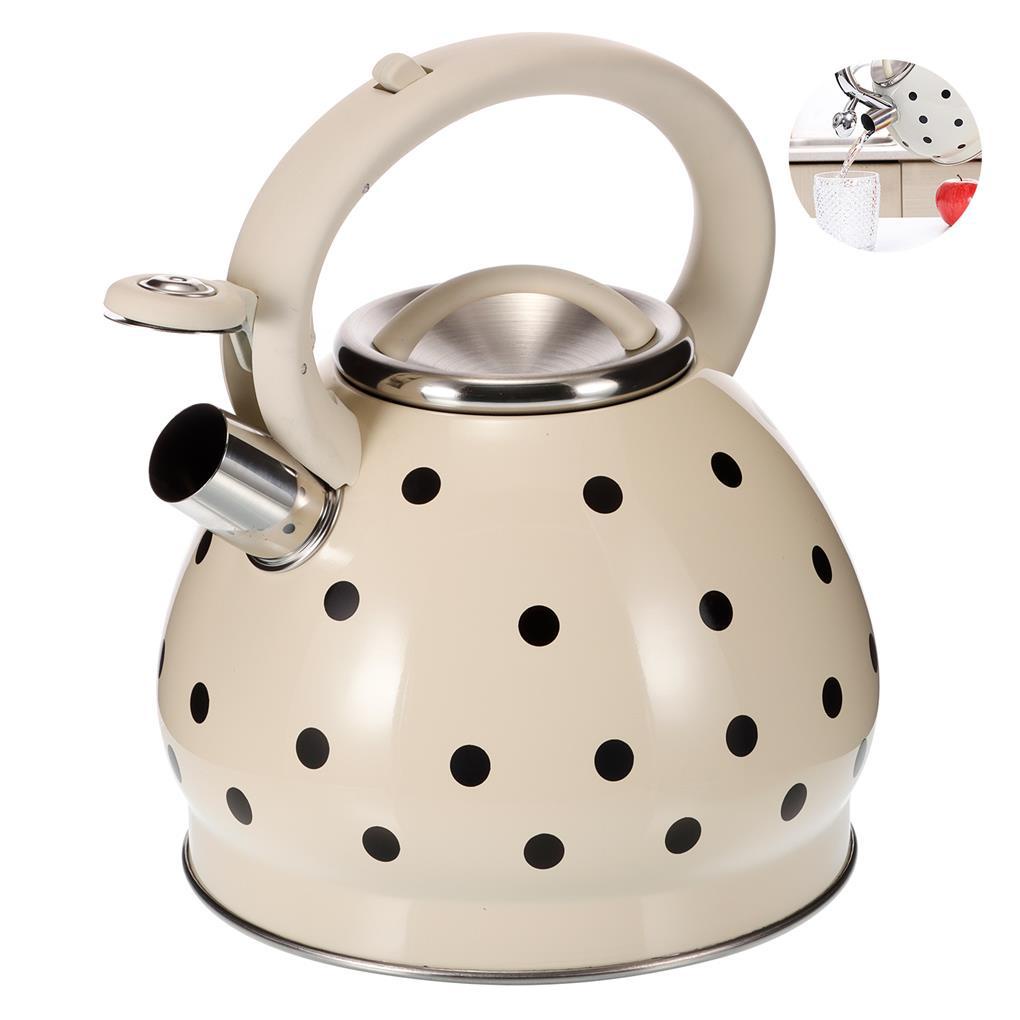 Whistling Kettle Universal Wadah Rebus Rumah Tangga Bintik Sederhana Stainless Steel Teko Teh Air Boiler Peralatan Masak