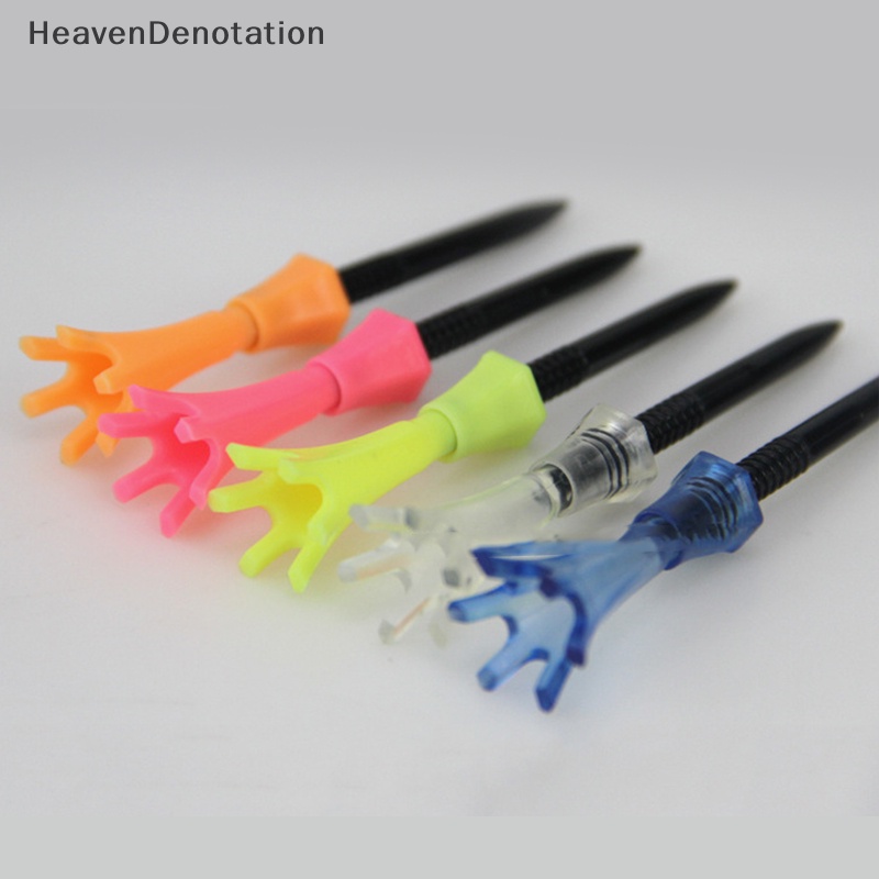 [HeavenDenotation] 4pcs ​Tee Golf Adjustable Tinggi Golf Plastik Crown Tee Holder Set HDV