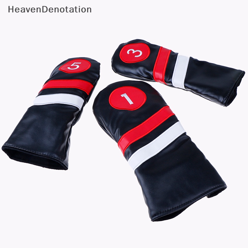 [HeavenDenotation] Sarung Kepala Golf #1 #3 #5covers Driver/Fairway Rescue/Hybrid PU Leather HDV