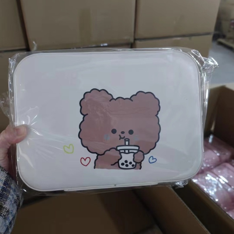 TTSHOP Koper Makeup "Glamour Reflection" - Tas Makeup Terkenal dengan Kapasitas Besar dan Desain Lucu, Mudah Dibawa, dan Terbuat dari Kulit 91101