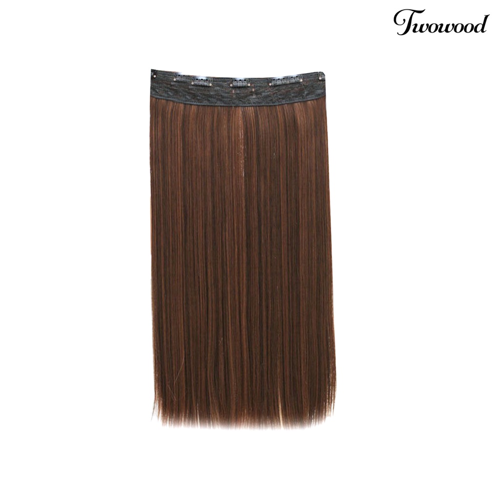 Twowood Fashion Wanita Warna Solid Panjang Lurus Belah Tengah Wig Rambut Pesta Sopak