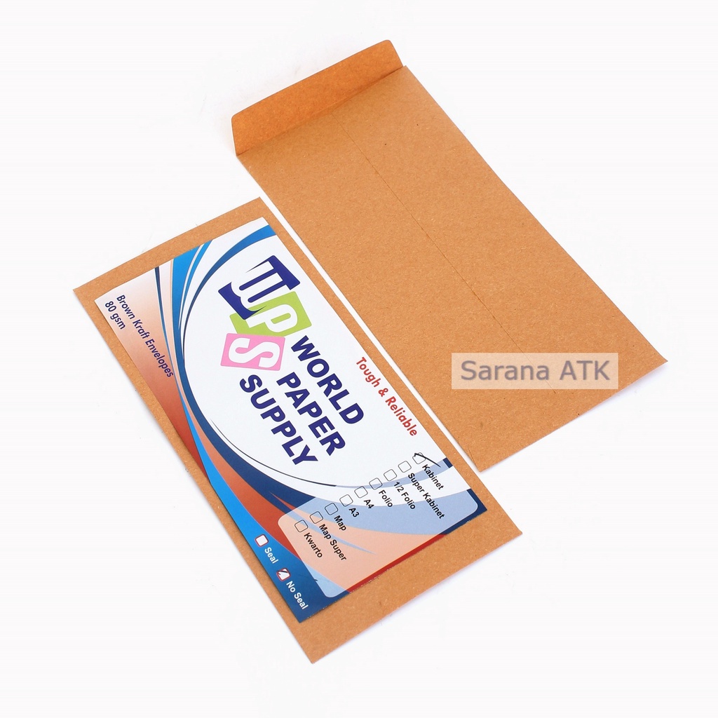 

WPS - Amplop Coklat Ukuran Cabinet No Seal - Pack