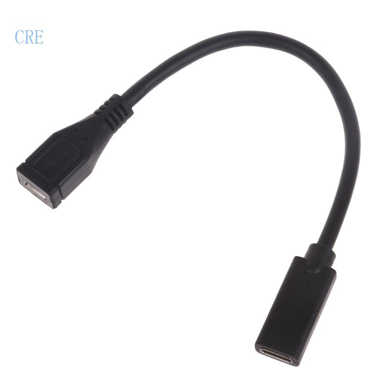 Cre 40W Power Adaptor Type-C Ke Micro-USB Dengan Tingkat Transfer Data High-Speed 480Mbps