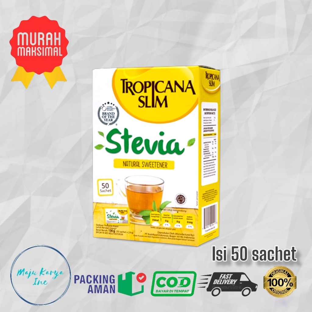 Tropicana Slim Stevia isi 50 Sachet