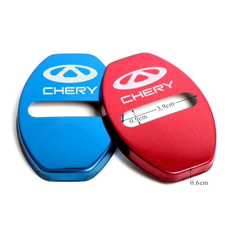 4pcs Logam Penutup Kunci Pintu Mobil Stiker Emblem Decal Untuk Chery Arrizo Tiggo 87 6 4 5x Pro Omoda 5 FX Fulwin Wajah QQ Aksesoris