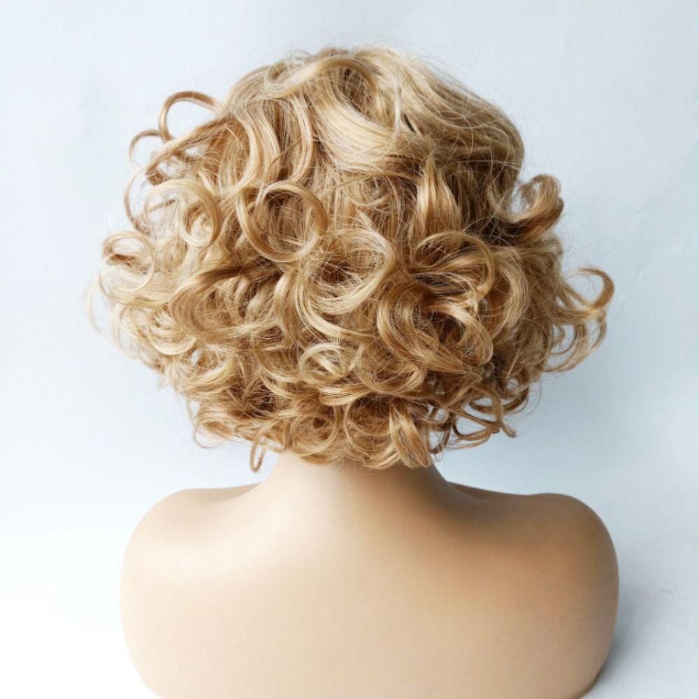 Lily Rambut Pendek Pesta Warna Alami Afro Kinky Pendek Cosplay Wig Wanita