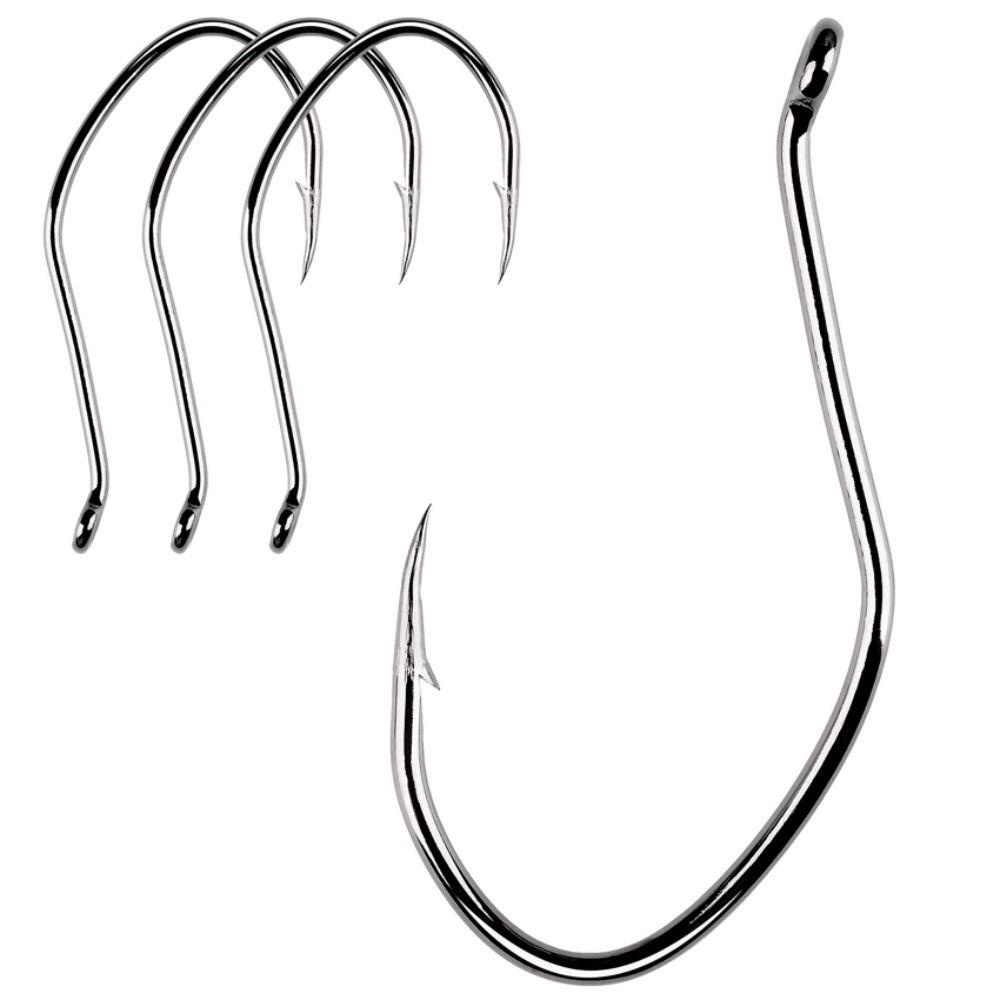 AUGUSTINA Agustina Fishhook Carp Fishing Tackle Single Hook Kail Ikan Lele Tajam Circle Hook Mustad Hooks Fishihook Set Fly Aksesoris Pancing Jepang Hook Barbed Fishhook