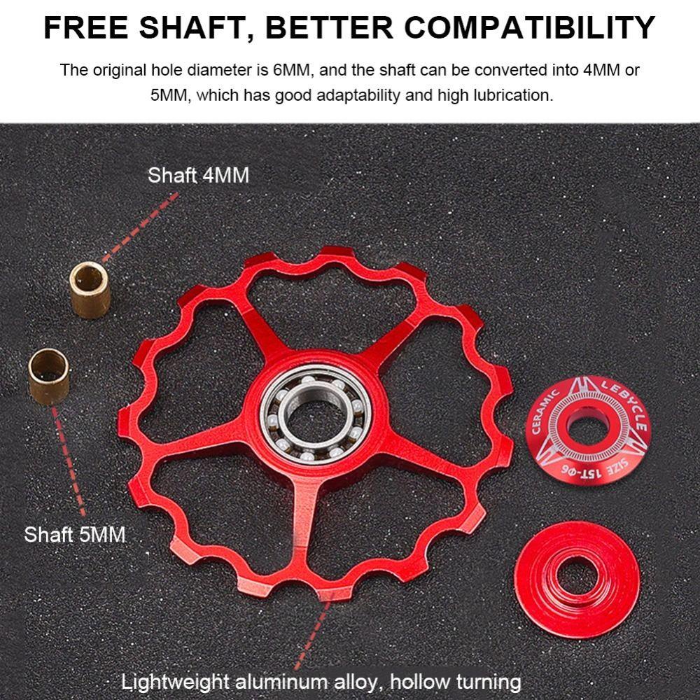 Lanfy Sepeda Gunung Derailleur Belakang MTB Aluminium Alloy Sepeda Jalan Bagian Bersepeda Bantalan Baja Bantalan Katrol Panduan Roller Sepeda Pulley Jockey