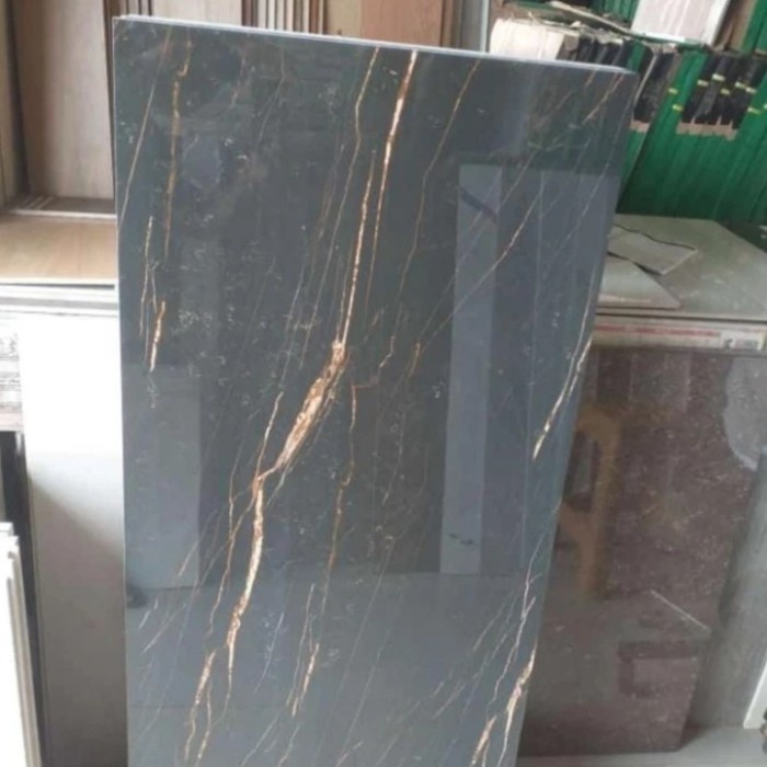 granit 60x120 power hitam corak gold