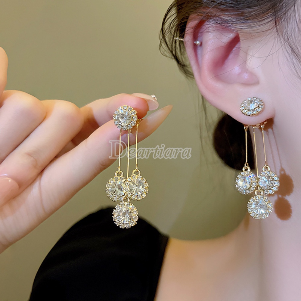 Anting Gaya Panjang Kualitas Tinggi Dan Temperamen Anting Pribadi Anting Rumbai Zirkon Fashion Perempuan