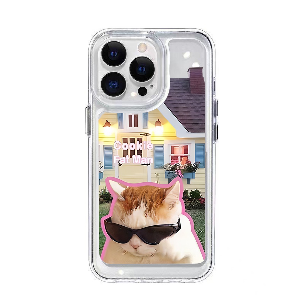 Casing Sunglass Kucing Keren Untuk Redmi Note10 11 11E 11S 12 8 8T 9 9S 10 Xiaomi 11T 12T 13Pro 13 Mi 10 10 Pro 10T Lite 10T 11 12 Poco F3 F4 M3 X3 X4 X5 Pro Akrilik Tutup Belakang TPU Space