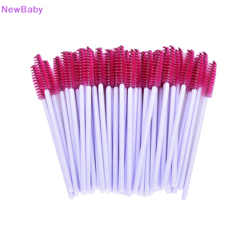 Newbaby 50Pcs Sikat Bulu Mata Sekali Pakai Alat Makeup Kosmetik Maskara Wands Aplicator, ID