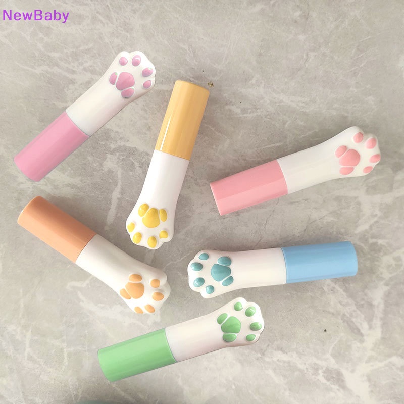 Newbaby Tabung Lip Balm Kaki Kucing DIY Wadah Lip Balm Wadah Kosmetik Kosong ID Botol