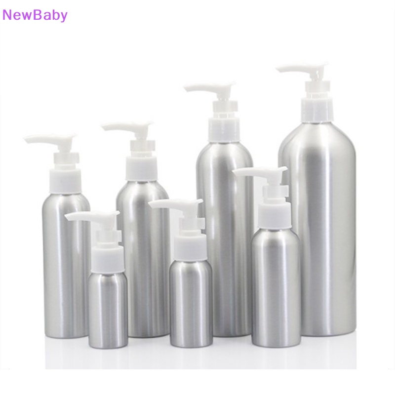 Newbaby Aluminium Atomiser Bottle Refillable Botol Kosong Hitam Pump ID