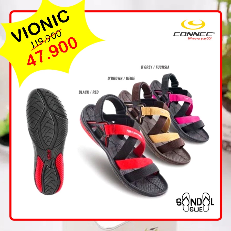 DISKON SANDAL WANITA KEKINIAN CONNEC VIONIC SEDONA BELIZE SELENA 100% BARU