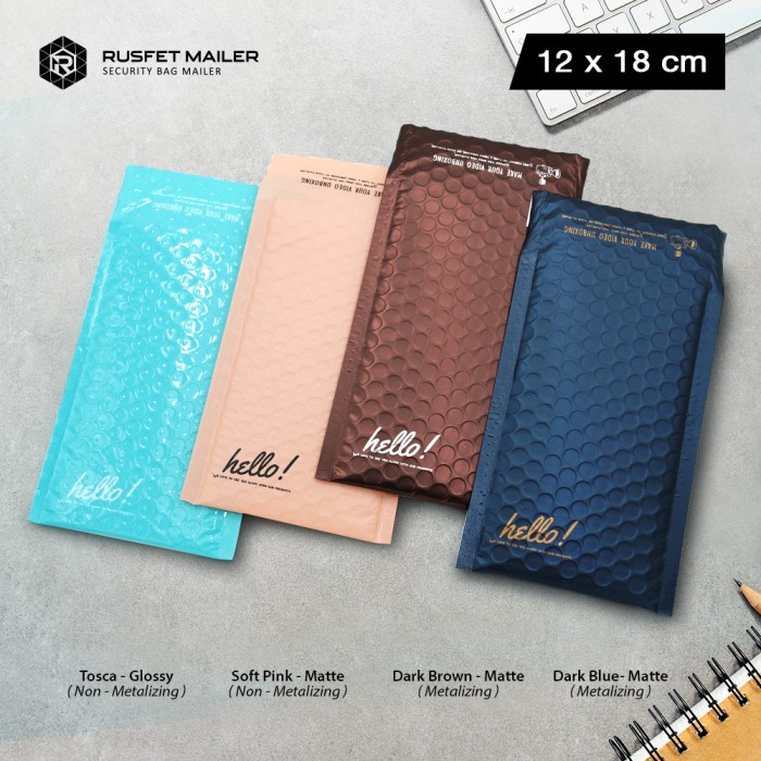 

[SC] AMPLOP BUBBLE | BUBBLE MAILER | BUBBLE PACKING ONLINE RUSFET 12X18 - TOSCA, 12CM X 18CM