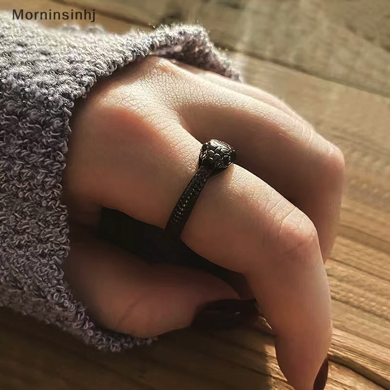 Mornin Indah Fashion Retro Punk Ular Cincin Hitam Pasangan Cincin Hadiah Pesta Ulang Tahun Perhiasan Pernikahan Aksesoris id