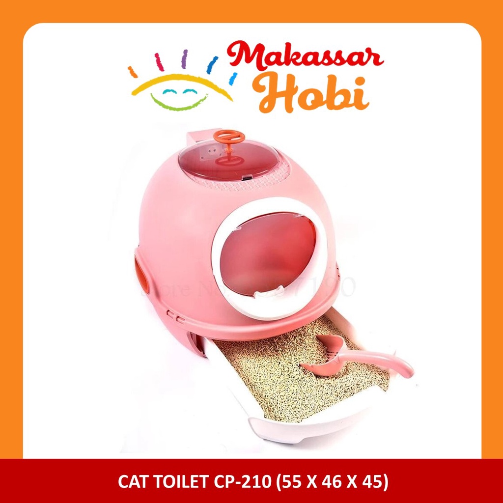 Toilet Kucing Tutup Atas CP-210 Cat Litter Box Tempat Pasir Pup Besar