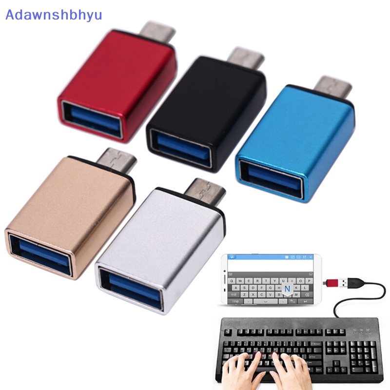 Adhyu Micro USB B Male to USB 2.0 A Female OTG Adapter Converter Kabel Portable ID