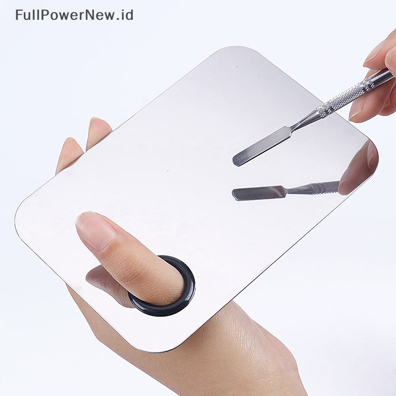 Power Stainless Steel Makeup Mixer Kosmetik Nail Art Mixing Set Palette Spatula Alat ID