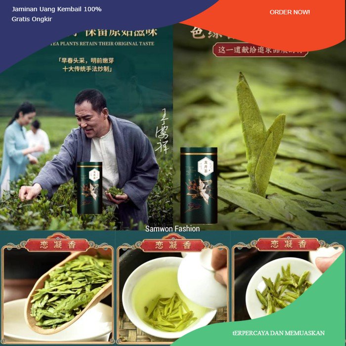 

Chinese Tea Longjing Green Tea Xi Hu Long Jing Teh China Tieguanyin - 1kaleng 100gram
