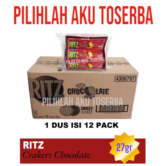 Biskuit Mondelez RITZ CRACKERS CHOCOLATE - ( HARGA 1 DUS )